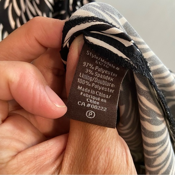 Jessica Black and White Ruched Sheath Midi Dress - Picture 4 of 6